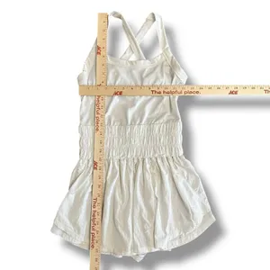 Free People Movement FP Movement White Romper‎ Small Cross Back Skirted Playsuit thumbnail 4