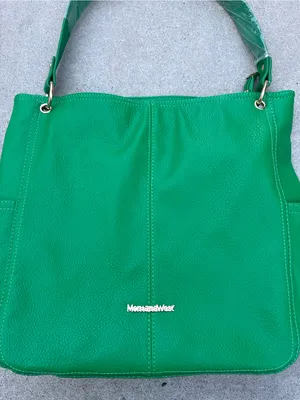 NWOT Montana West Kelly Green Large Hobo Shoulder Bag Matching Wallet thumbnail 2