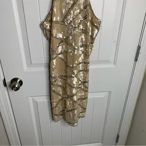 Parker Revolve gold‎ sequin bodycon mini dress party holiday new year XS wedding thumbnail 5