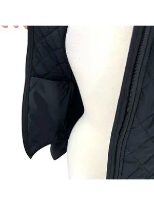 Athleta Upside Quilted Jacket Black Athleisure Sporty Minimalist Techwear XS thumbnail 14