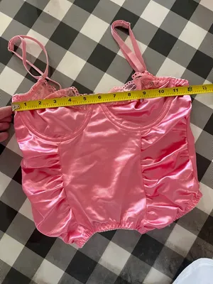 Pink Satin Corset Top Size Small thumbnail 10