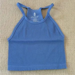 Free People Happiness Runs Crop Tank in Coastal Blue XS/S thumbnail 5
