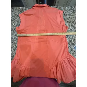 Anthropologie Daily Practice Mini Dress Orange Tango Cotton Size Medium thumbnail 9