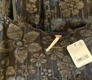 Free People All That Glitters Babydoll Lace Minidress in Black, Size M, NWT thumbnail 7