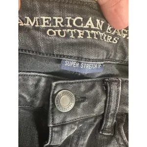 American Eagle Super Stretch X Skinny Jeans Black Distressed Ripped Frayed Hem 0 thumbnail 6
