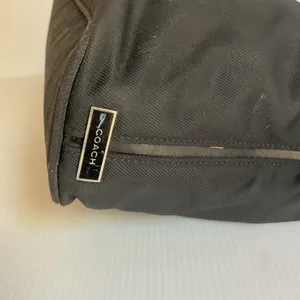 Vintage Coach F3K-9321 Black Twill Leather Trim Tote Shoulder Bag Y2K thumbnail 7