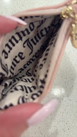 Juicy couture blush pink pouch with gold heart charm thumbnail 4