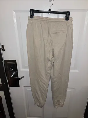 Aerie Cream Sweatpants with Colorful Letter Patches - Size Medium thumbnail 2