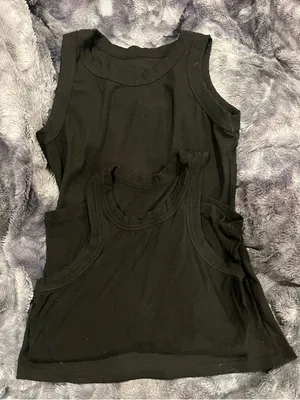 a new day Black Ribbed Tank Top - Sleeveless Everyday Layer thumbnail 2