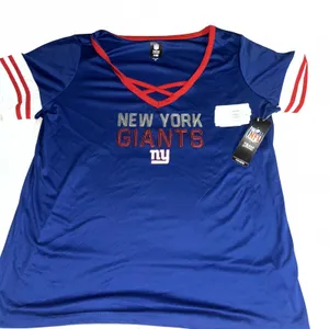 NWT NFL New York Giants Women's V-Neck T-Shirt Size XXL New With Tags Football thumbnail 1