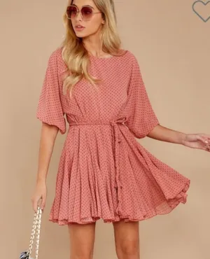 Red Dress Boutique | Polka Dotted Braided Dress thumbnail 1