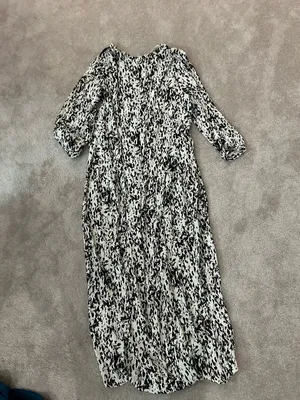 Zara Black and White Printed Maxi Dress thumbnail 5