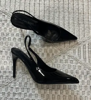 Tony Bianco Charlotte Slingback Pump in Black Patent thumbnail 1