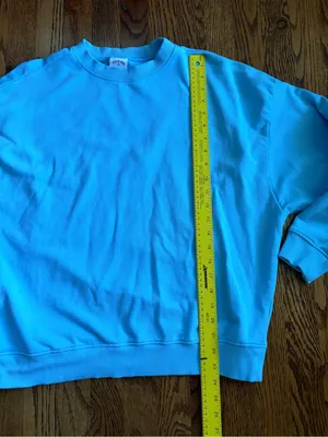 YEAR OF OURS Sky Blue Oversized Crewneck Sweatshirt XS/S 100% Cotton thumbnail 10
