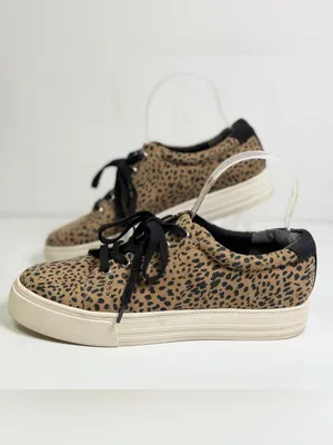 BC Footwear Support Women’s Sz 9 Leopard Cheetah Platform Sneakers Vegan Suede thumbnail 2