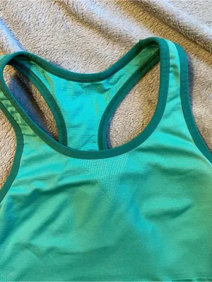 Patagonia Women's Teal Racerback Tank Top With Built In Bra thumbnail 4