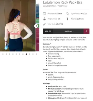 Lululemon Rack Pack sports Bra thumbnail 6