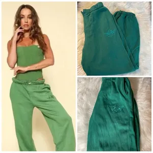 Boys Lie Josh Grunfeld Vintage Sweatpants in Emerald Green thumbnail 2
