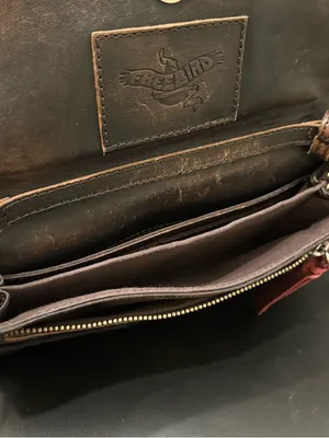 FREEBIRD By Steven Lola Black Calf Hair Leather Wallet Clutch Crossbody Bag thumbnail 6
