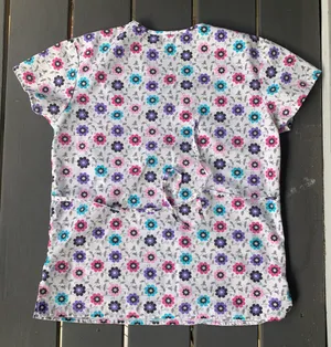 Floral Scrub Top Multi thumbnail 6