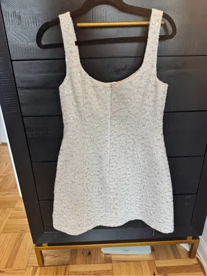 As It May Emery Beaded Tweed Minidress sparkle sequin bridal after party second thumbnail 7