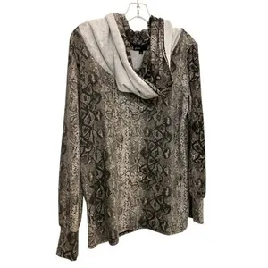Gibson Snakeskin Cowl Neck Convertible Tunic Top Brown Tan SF8191 Womens‎ Medium thumbnail 7