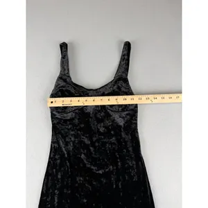 Cheap Monday Black Crushed Velvet Bodycon Mini Dress Sleeveless Sheath Womens thumbnail 6