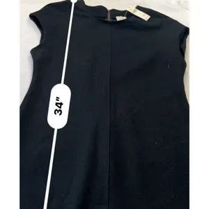 NWT Maeve by Anthropologie Black Cap-Sleeve Seamed Shift Mini Dress Size Medium thumbnail 14