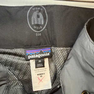 Patagonia Gore-Tex Snow Pants Powder‎ Bowl Black Ski Snowboard Shell RECCO XS thumbnail 2