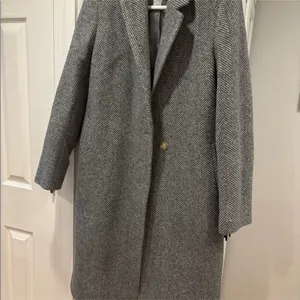 Aritzia Babaton The Stedman Coat Herringbone Gray Wool Cashmere XS thumbnail 5