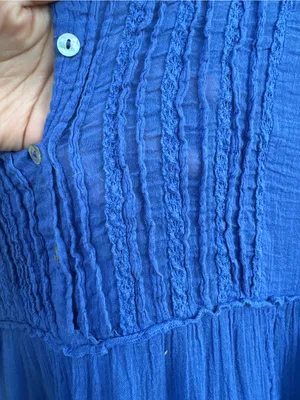 Free People One Boho Tiered Swing Gauzy Cotton Blouse thumbnail 6