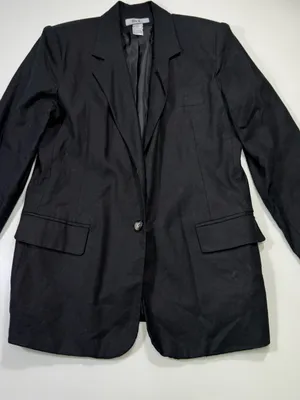 Bice Linen Blend Women's Black Double-Button Tailored Blazer thumbnail 2