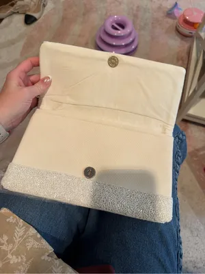 Bride Beaded White Clutch Bag thumbnail 7