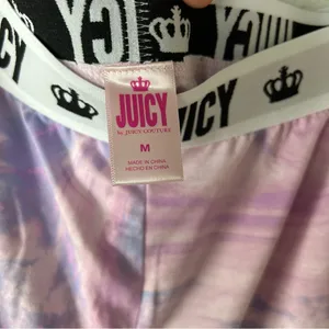 Juicy Couture | 2 Set Shorts Black & Lilac Swirl NWT Size M thumbnail 2