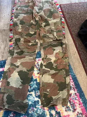 Anthropologie the wanderer Women’s Camo Utility Jeans with Multicolor Side Trim thumbnail 8