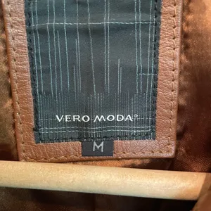Vero Moda Button Leather Jacket Brown Size‎ Medium thumbnail 3