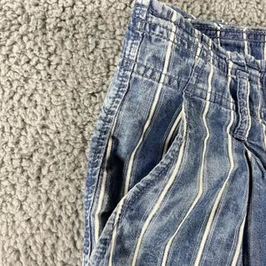 American Eagle Shorts Women 6 Blue White Striped‎ Pleated Paperbag Waist Boho thumbnail 11