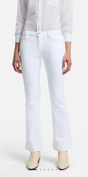 NWT 7 For All Mankind Women's Tailorless Dojo in Slim Illusion White 29 thumbnail 1