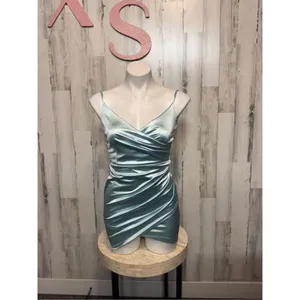 Windsor Chic Moves Sleek Satin Mini Dress size XSmall thumbnail 2