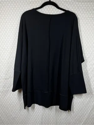 Spanx Black Round Neck Long Sleeve Tunic Top thumbnail 4