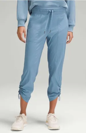 [Lululemon] Utility Blue Dance Studio Mid-Rise Cropped Pants Workout Swift Sz 4 thumbnail 1