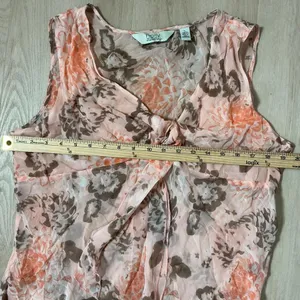 Holly Maternity Sheer Silk Floral Print‎ Peach Maxi Dress Maternity Cottagecore thumbnail 4