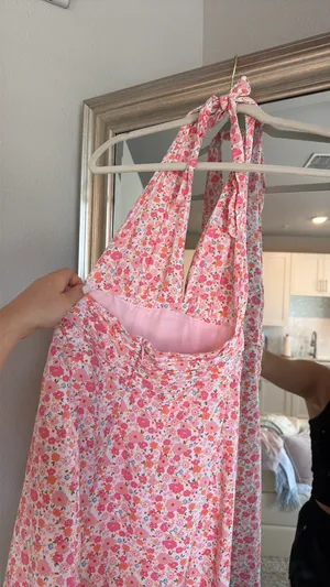 Ouah Studios Pink Floral Dress Size M - Fits Like an XS thumbnail 3
