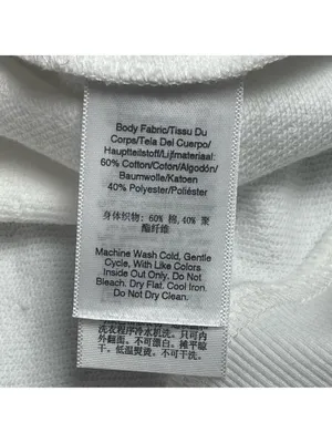 DKNY Dogs & The City Novelty Graphic cotton fleece sweatshirt Grunge White Sz L thumbnail 6