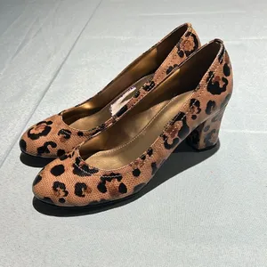 Anne Klein Leopard‎ Print Heels Size 6 B35 thumbnail 2