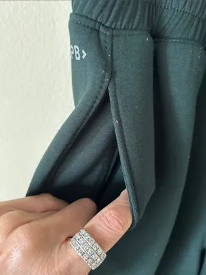 Abercrombie YPB green neoknit pull on comfy lounge joggers S thumbnail 3