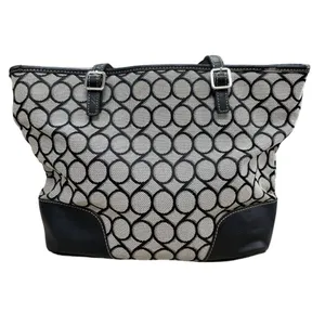 Nine West Womens Black and White Large Handbag Shoulder Bag SKU 1460 thumbnail 2
