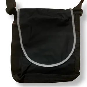 Black Nylon Messenger Bag Crossbody Shoulder Bag Adjustable Strap Utility Travel thumbnail 2
