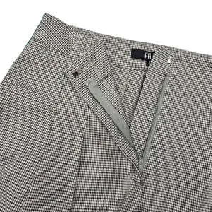 Frmz Gray Houndstooth Stripe Chic Office Work Formal KPop Preppy‎ Pants Large thumbnail 7