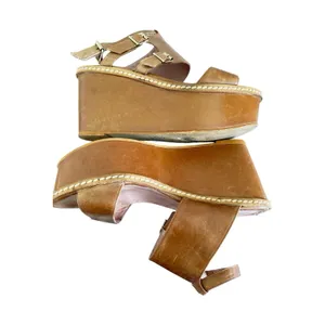 Andrea Gomez brown leather sandals Size 39 Strappy Platform Sandals thumbnail 5
